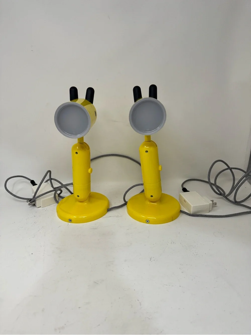 Vintage IKEA, yellow giraffe lamps set of 2 KRUX designed by Monica Mulder